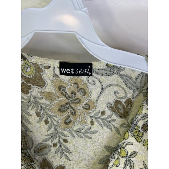 Vintage Y2K Wet Seal Floral Flounce Baby Doll Shirt XS Rave Whimsigoth Fairy - Picture 6 of 7